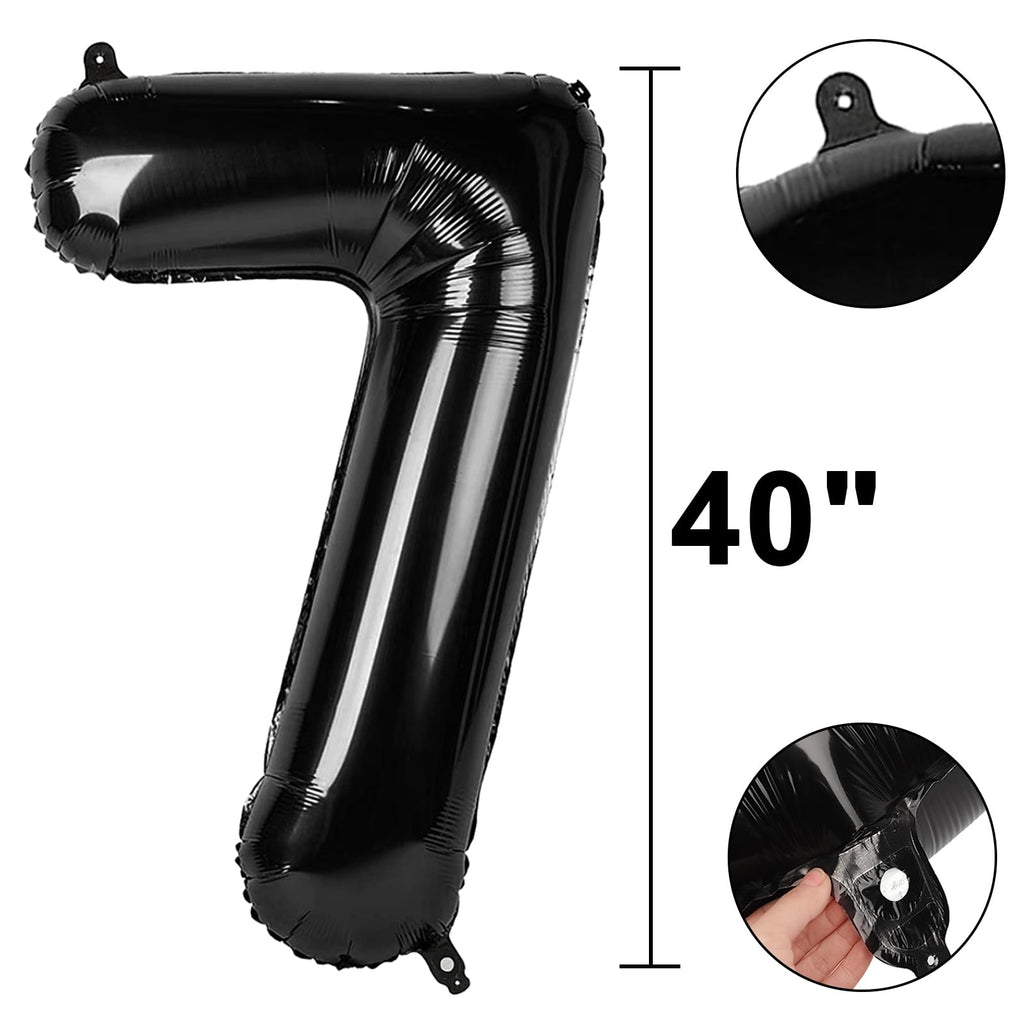 Kelfuoya 40-Inch Black Number 70 Digital Balloon | Jumbo Mylar Balloons for Birthday & Anniversary