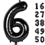 Kelfuoya 40-Inch Black Number 36 Balloon – Jumbo Mylar Foil Balloons for 36th Birthday & Anniversary
