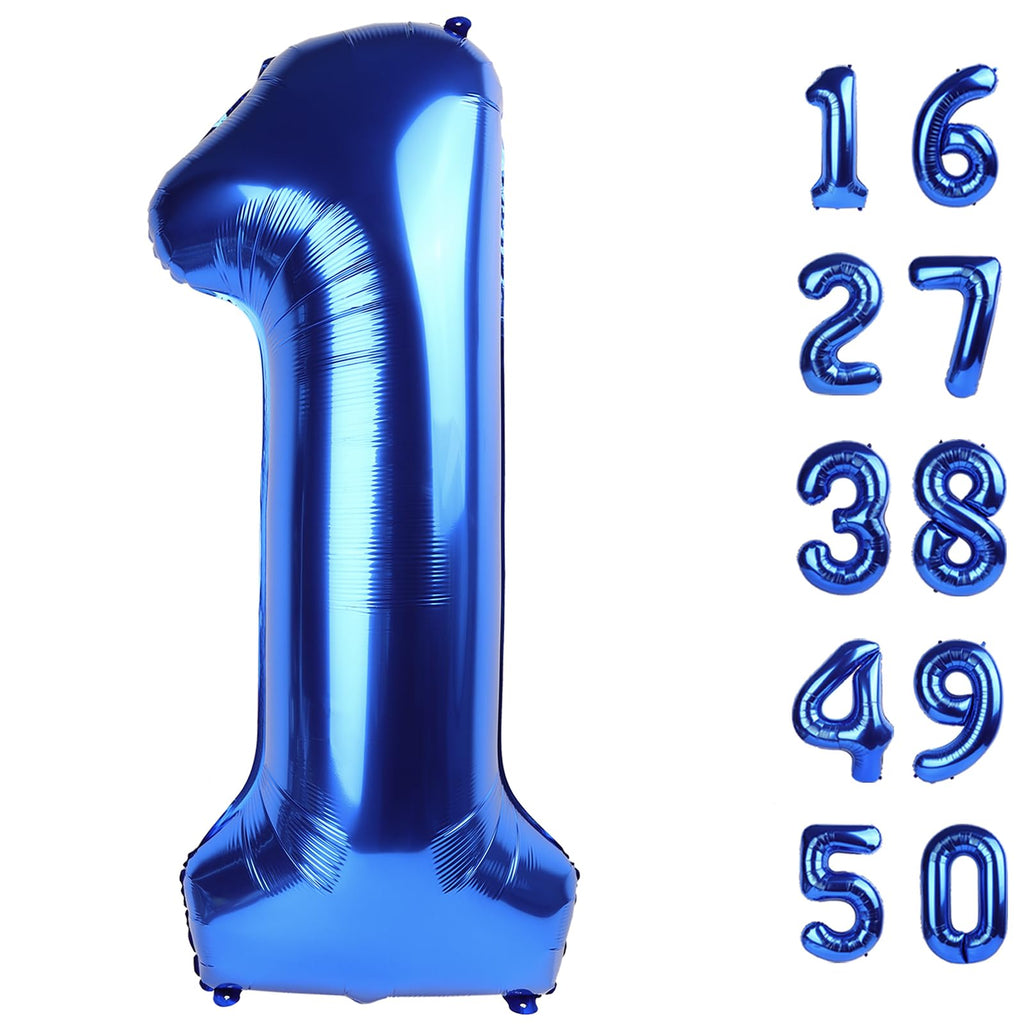 Kelfuoya 40 Inch Navy Blue Number 1 Foil Balloon – Jumbo Milestone Balloons for Birthdays, Weddings & Events
