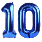 Kelfuoya 40 Inch Navy Blue Number 10 Balloon | Jumbo Mylar Foil Balloons for Birthday & Anniversary