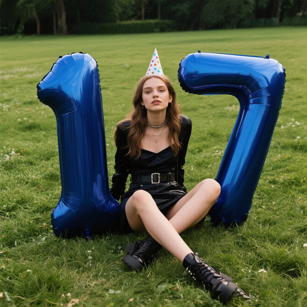 Kelfuoya 40 Inch Navy Blue Number 1 Foil Balloon – Jumbo Milestone Balloons for Birthdays, Weddings & Events