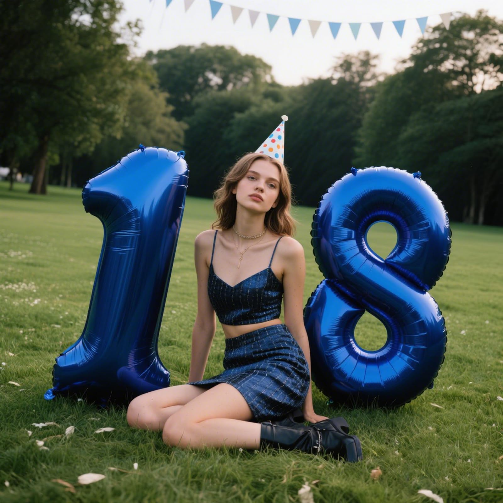 Kelfuoya 40 Inch Navy Blue Number 1 Foil Balloon – Jumbo Milestone Balloons for Birthdays, Weddings & Events