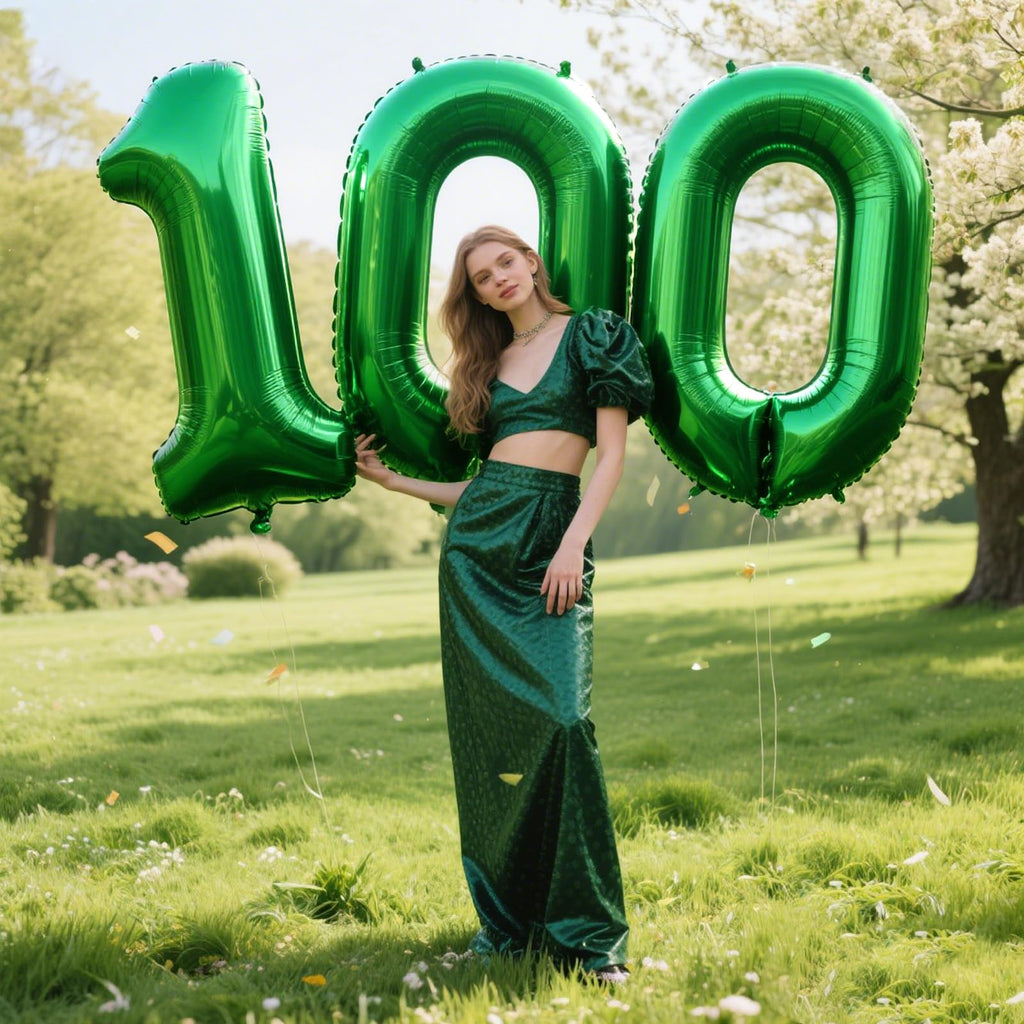 Kelfuoya 40-Inch Number 10 Digital Balloon – Jumbo Mylar Foil Helium Balloons for Birthday & Anniversary Parties