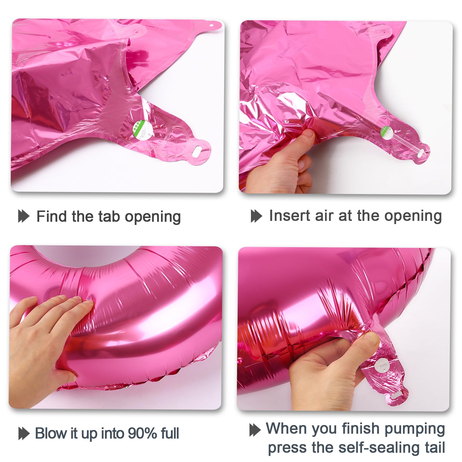 Kelfuoya Pink Number 8 Balloon, 40in Jumbo Mylar Foil Balloons