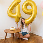 Kelfuoya 40-Inch Gold Number 4 Balloon | Giant Foil Milestone Balloons for Birthdays & Anniversaries