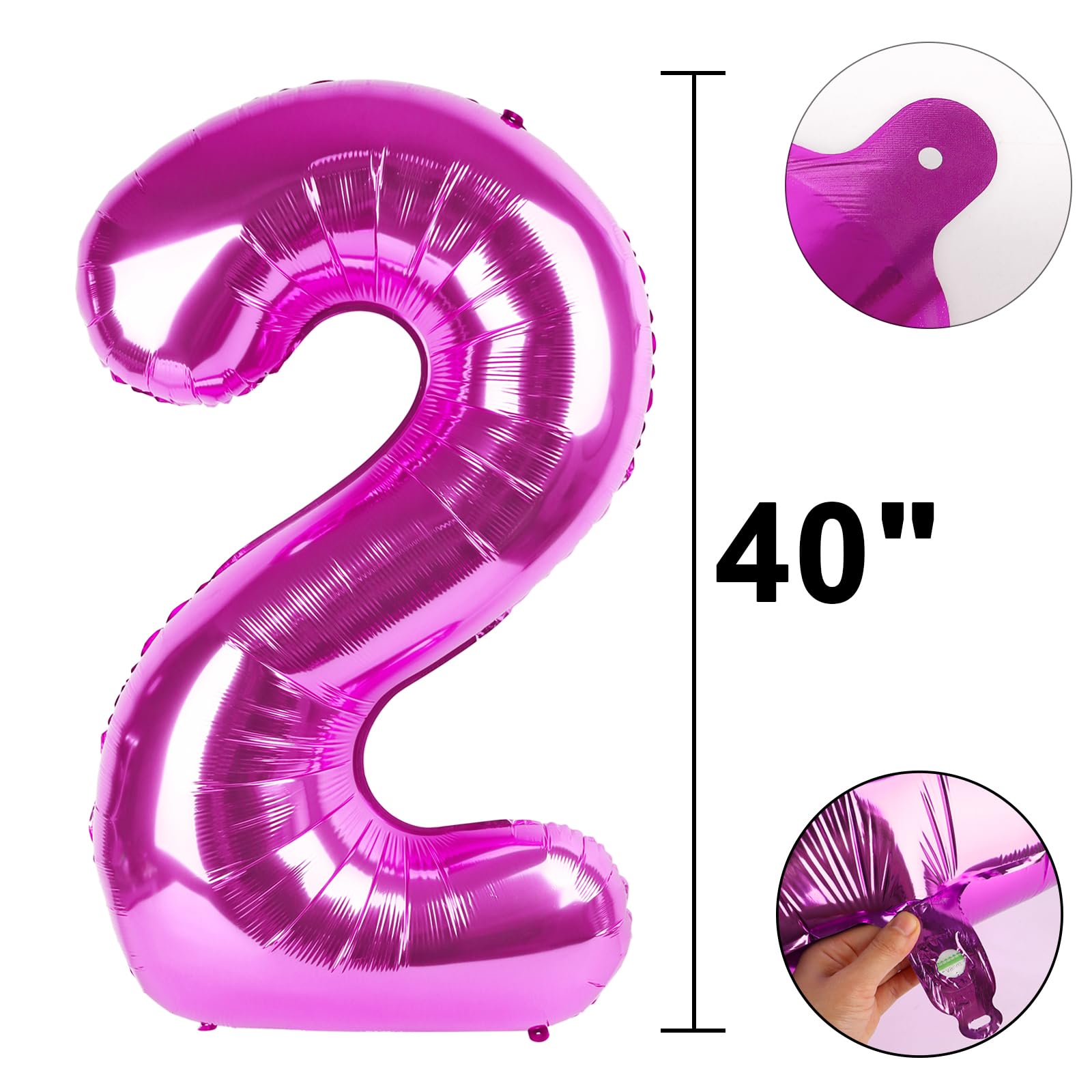 Kelfuoya 40-Inch Rose Purple 29 Balloon – Giant Foil Number Balloons for Birthday and Anniversary Decor