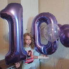 Kelfuoya 40-Inch Purple Number 10 Digital Balloon – Jumbo Mylar Foil Balloons for Birthdays, Weddings & Anniversaries