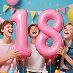 Kelfuoya Pink Number 8 Balloon, 40in Jumbo Mylar Foil Balloons
