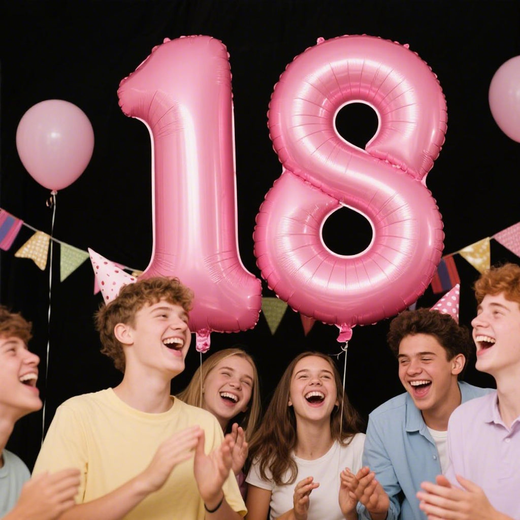 Kelfuoya Pink Number 8 Balloon, 40in Jumbo Mylar Foil Balloons