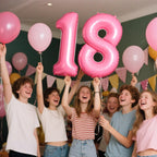 Kelfuoya Pink Number 8 Balloon, 40in Jumbo Mylar Foil Balloons
