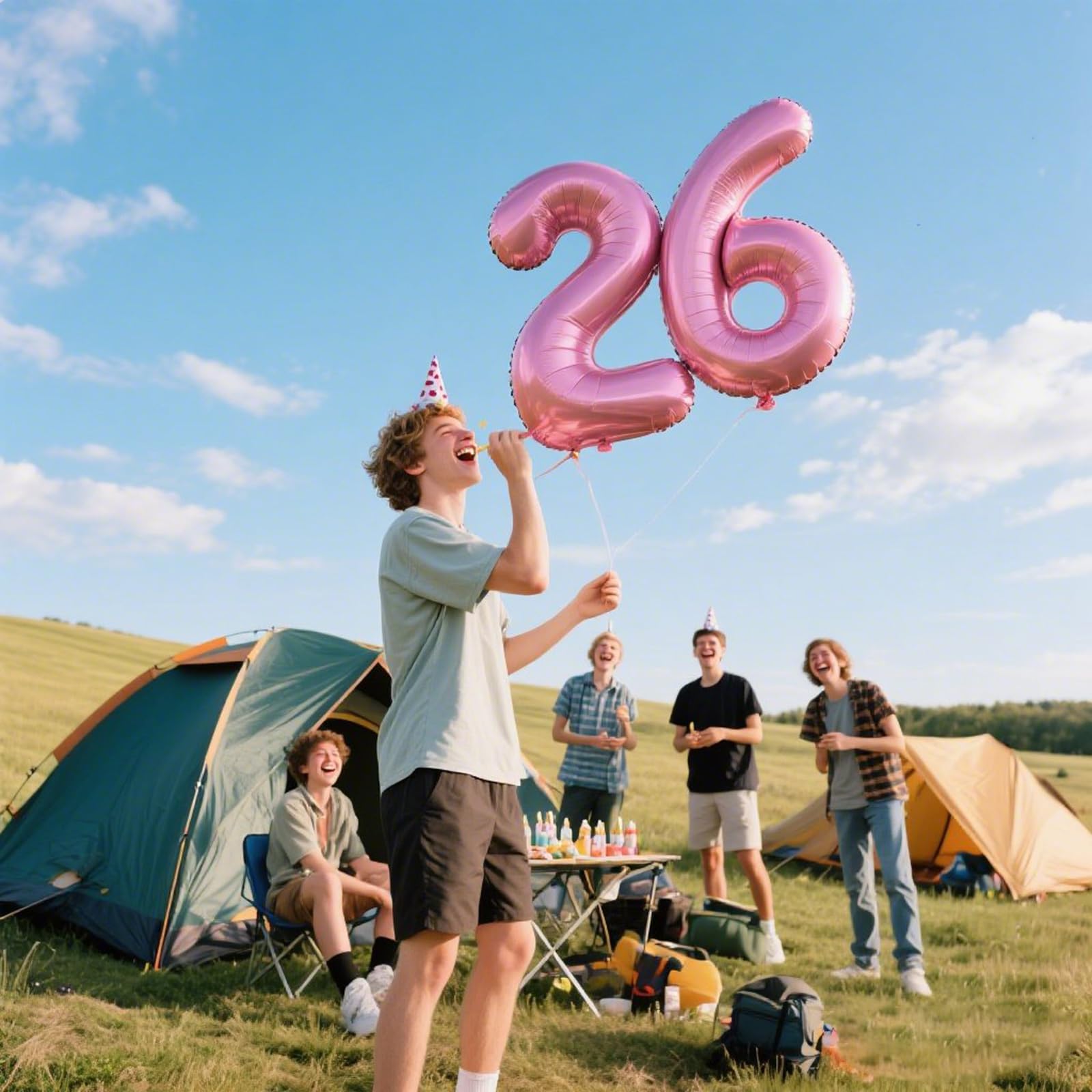Kelfuoya Pink Large 6 Number Balloons – 40 Inch Foil Party Decoration