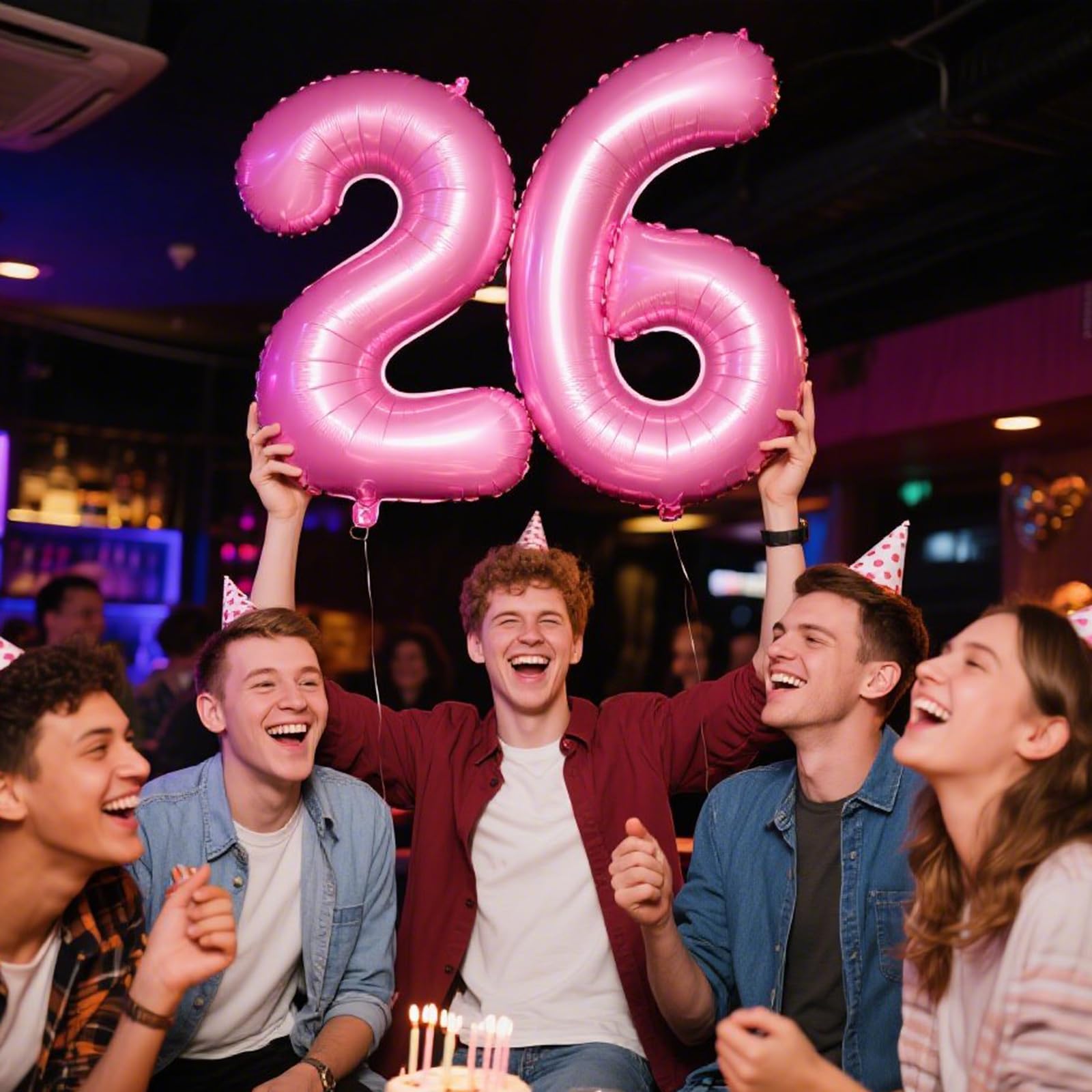 Kelfuoya Pink Large 6 Number Balloons – 40 Inch Foil Party Decoration