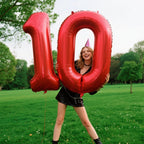 Kelfuoya Red 0 Balloons 40 Inch – Foil Number Balloon for Birthday Parties & Anniversaries
