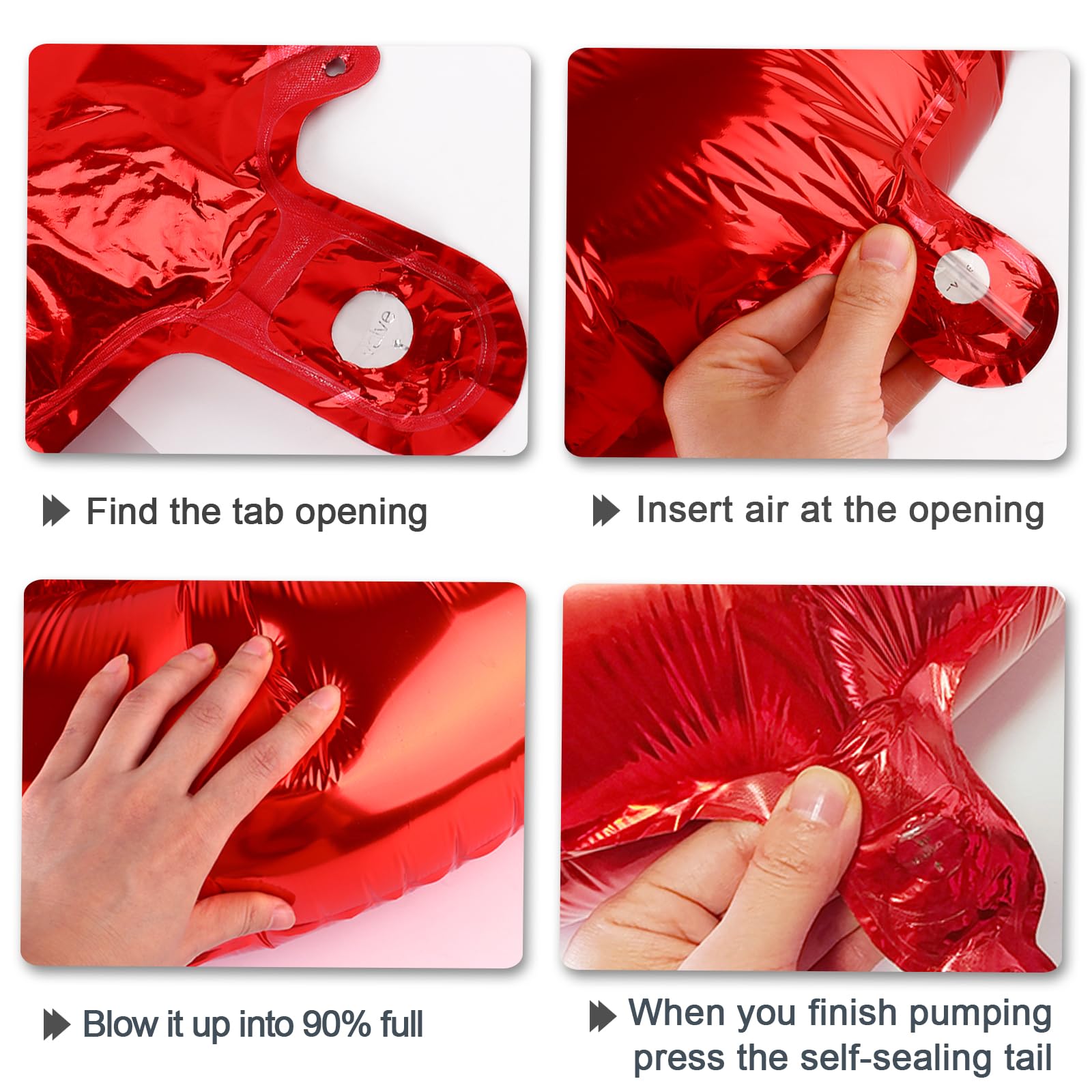 Kelfuoya Red Number 5 Balloons – 40-Inch Foil Balloons for 5th Birthday & Anniversary Celebrations