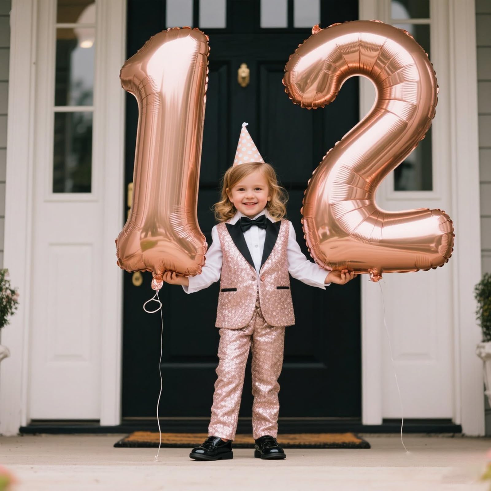Kelfuoya 40-Inch Rose Gold Number 12 Balloon | Jumbo Mylar Foil Balloons for Birthday & Anniversary Parties