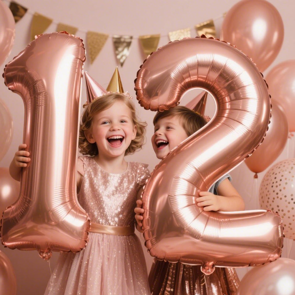 Kelfuoya 40-Inch Rose Gold Number 12 Balloon | Jumbo Mylar Foil Balloons for Birthday & Anniversary Parties