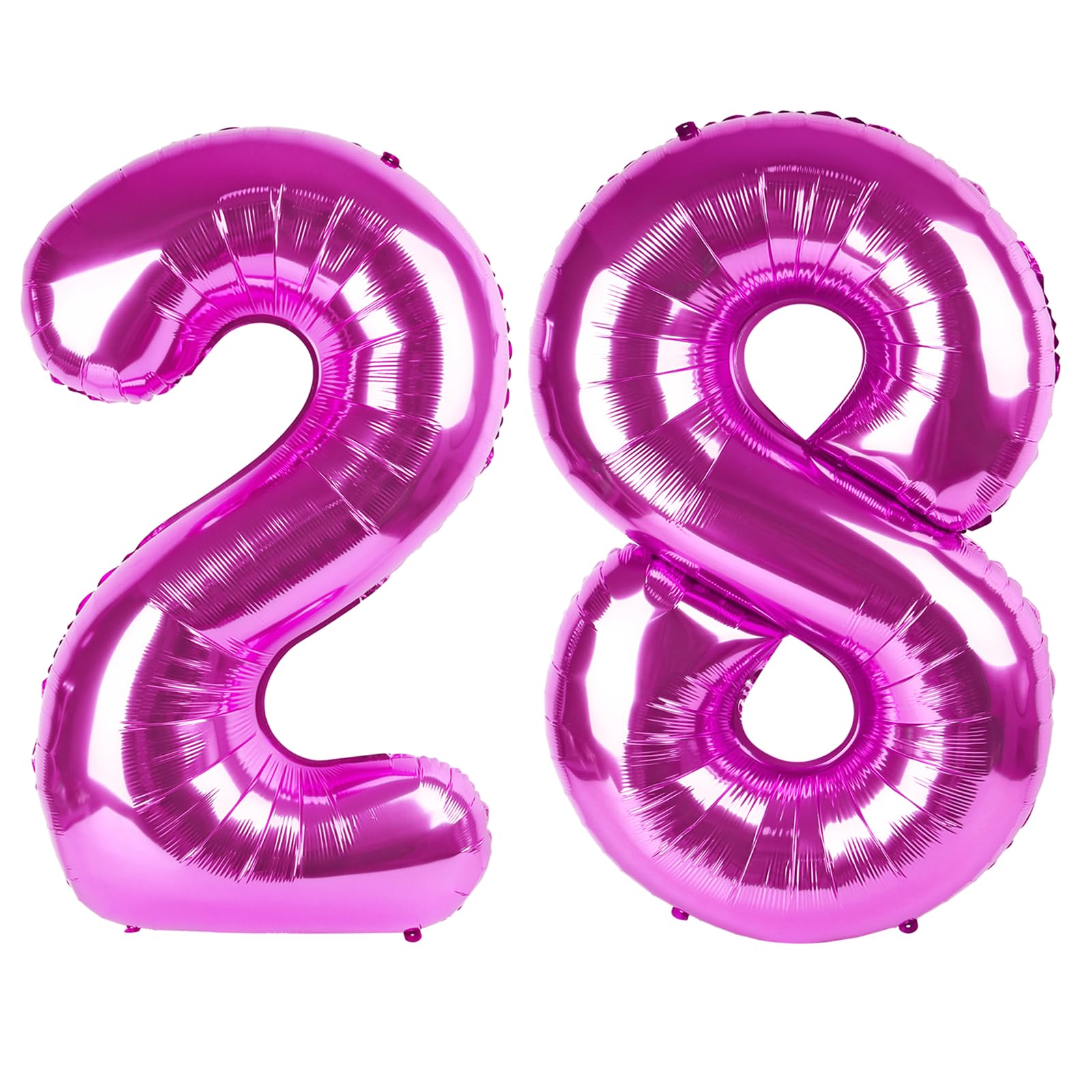Kelfuoya 40 Inch Rose Purple 28 Balloon Numbers – Giant Foil Balloons for Birthday & Anniversary