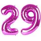 Kelfuoya 40-Inch Rose Purple 29 Balloon – Giant Foil Number Balloons for Birthday and Anniversary Decor