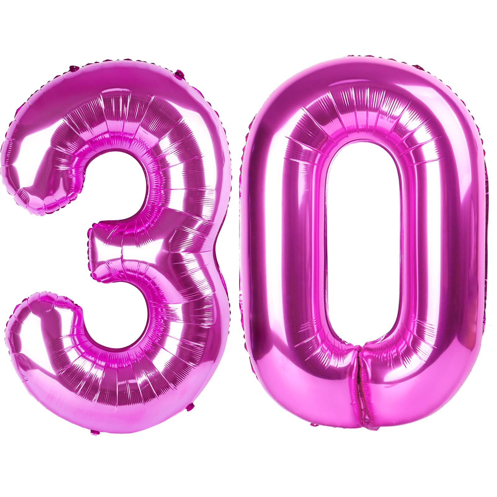 Kelfuoya 40-Inch Rose Purple 30 Balloon Numbers – Giant Mylar Foil Balloons for Birthday & Anniversary