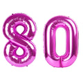 Kelfuoya 40-Inch Rose Purple 80 Balloon Numbers – Giant Foil Balloons for Birthdays & Anniversaries