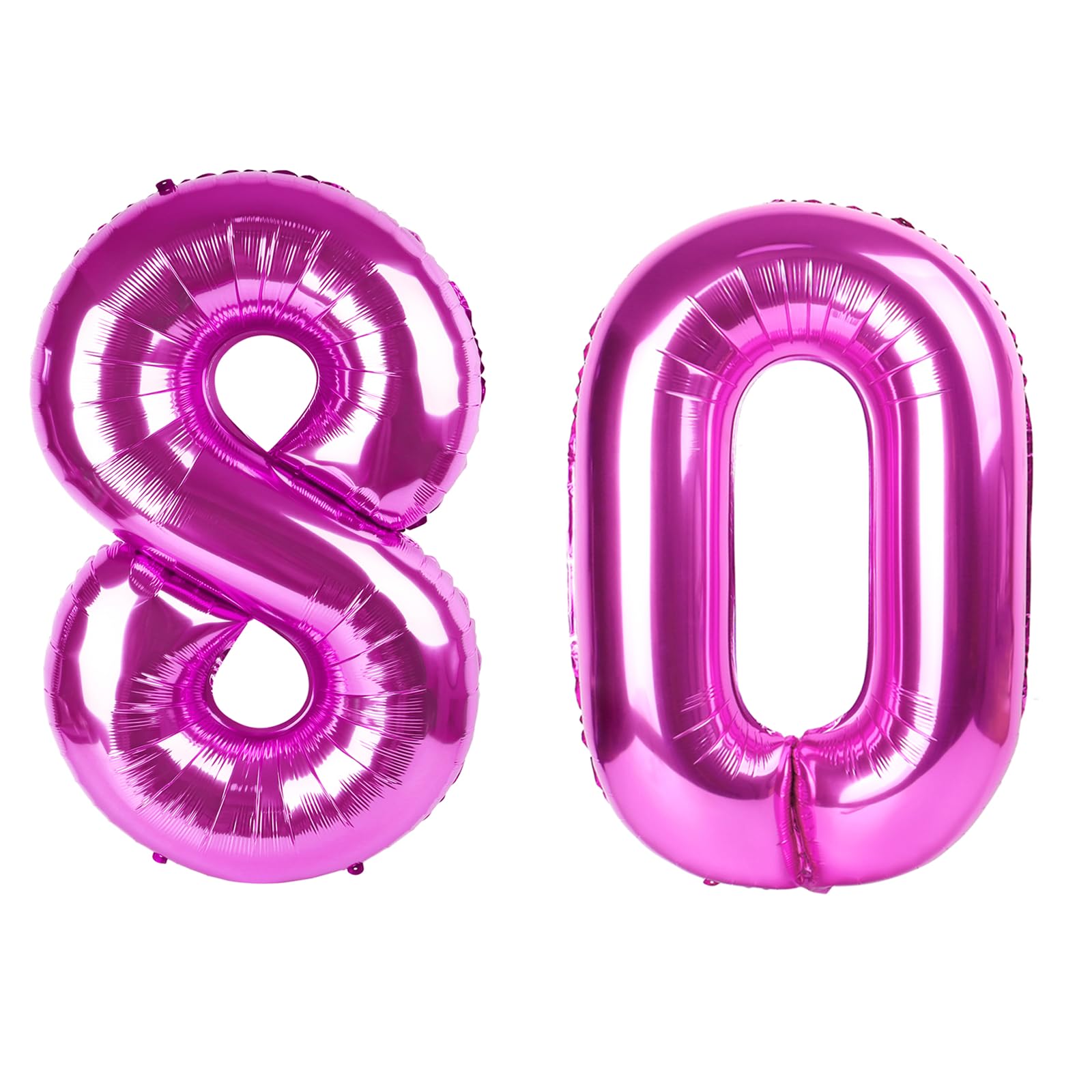 Kelfuoya 40-Inch Rose Purple 80 Balloon Numbers – Giant Foil Balloons for Birthdays & Anniversaries