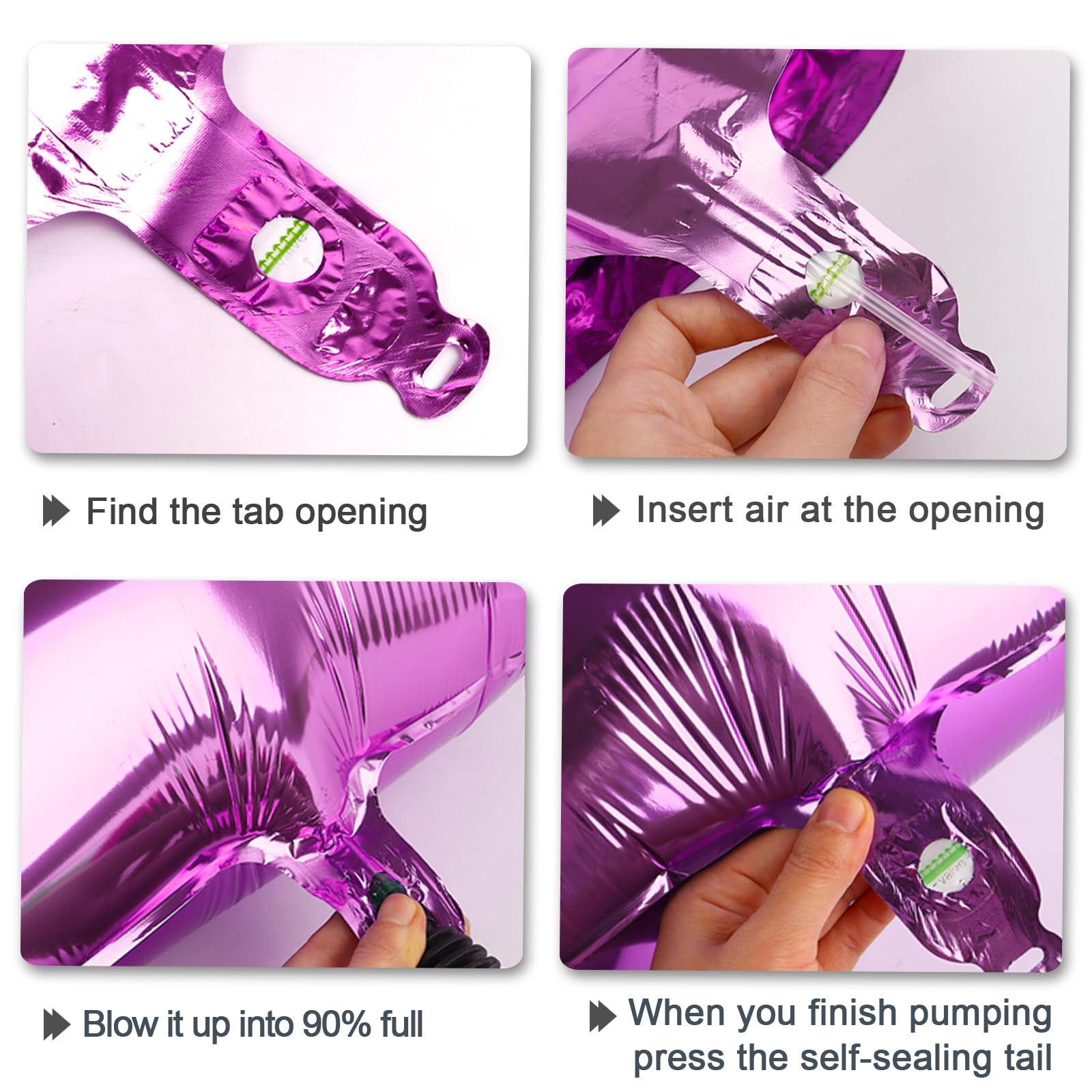 Kelfuoya 40 Inch Rose Purple Number 5 Balloon – Jumbo Mylar Foil Helium Balloons for Birthdays & Anniversaries