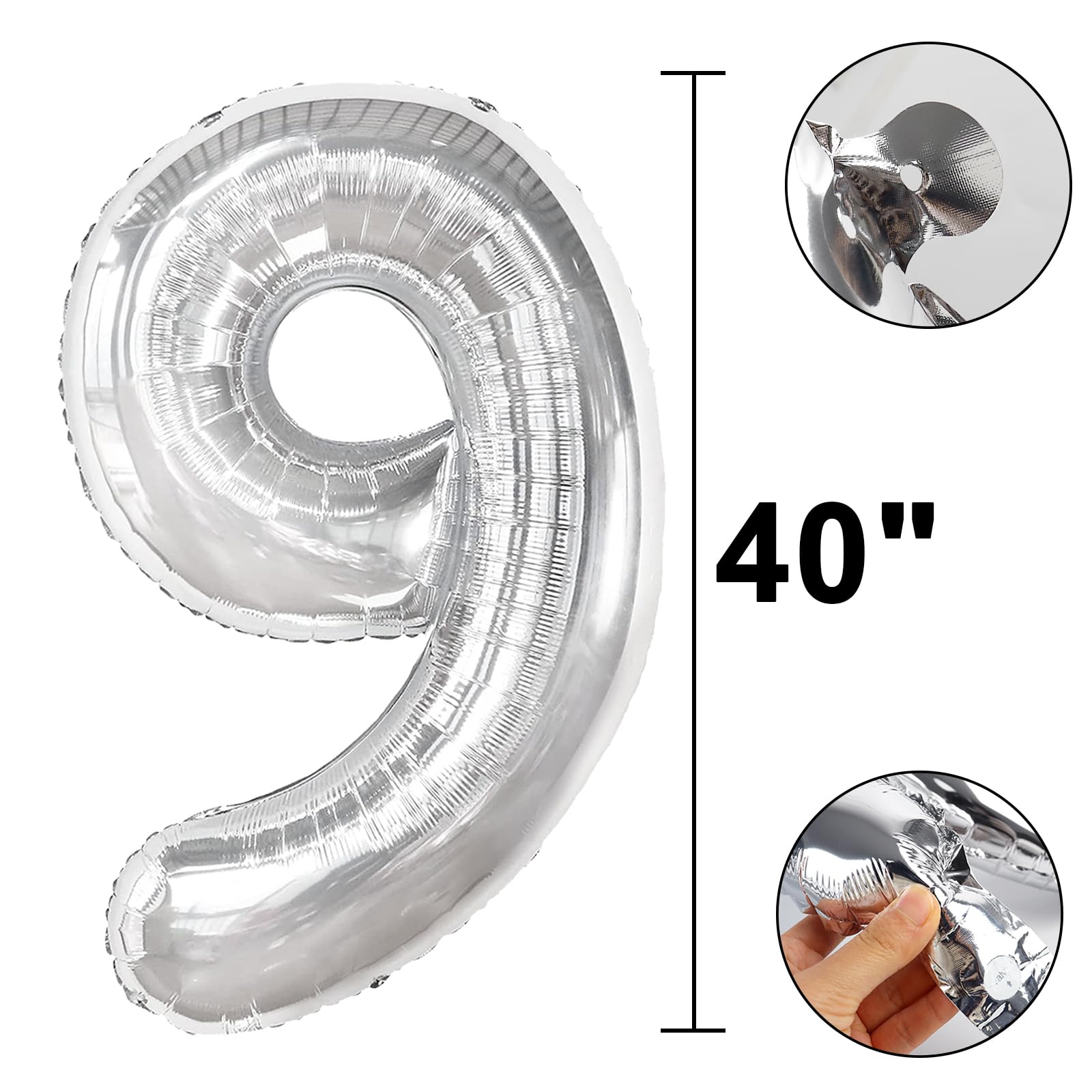 Kelfuoya 40-Inch Silver Number 29 Balloon | Jumbo Mylar Foil Balloons for Birthday, Anniversary & Wedding Decor