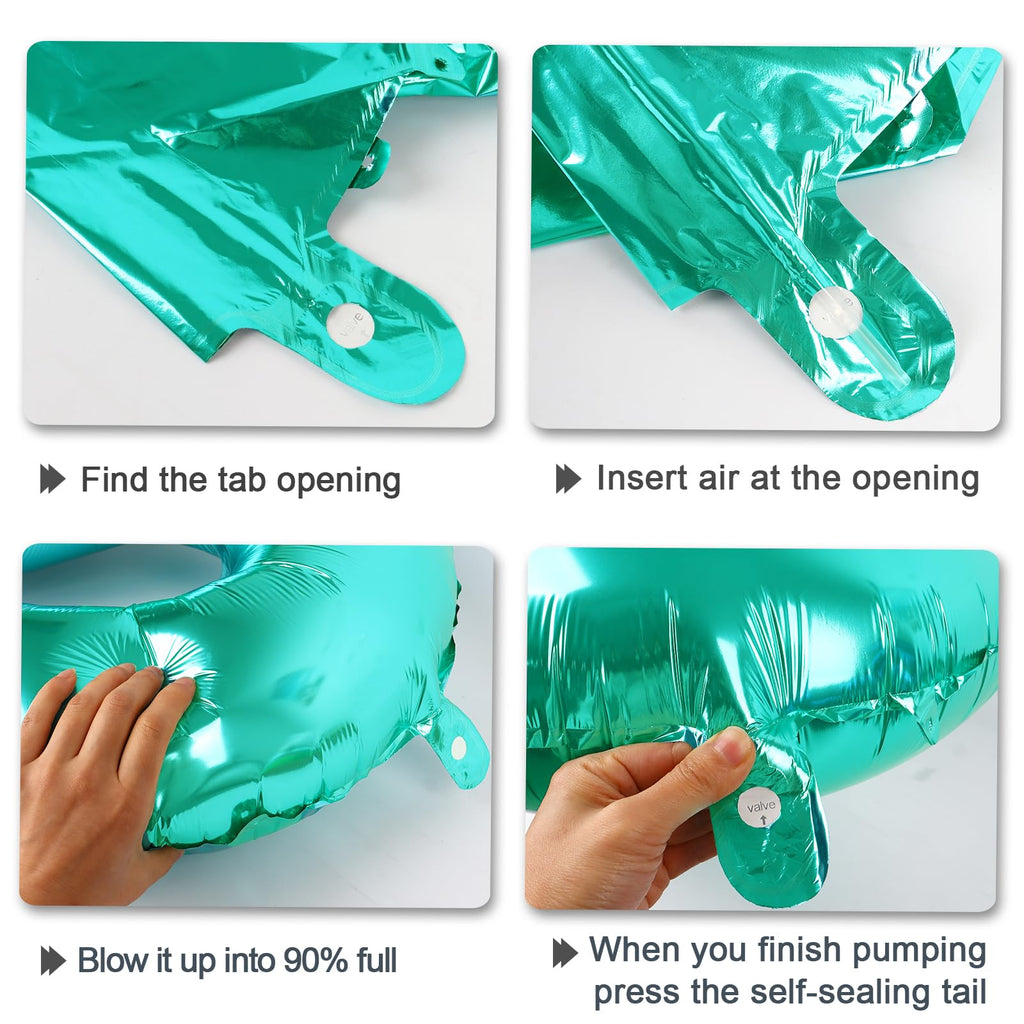 Kelfuoya 40-Inch Teal Number 1 Balloon – Jumbo Mylar Foil Balloons for Birthday Parties, Weddings & Anniversaries