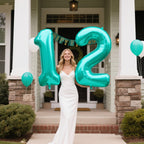 Kelfuoya 40-Inch Teal Number 1 Balloon – Jumbo Mylar Foil Balloons for Birthday Parties, Weddings & Anniversaries