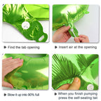 Kelfuoya 40-Inch Light Green Foil Number Balloons - Giant 14th & 24th Birthday Decor