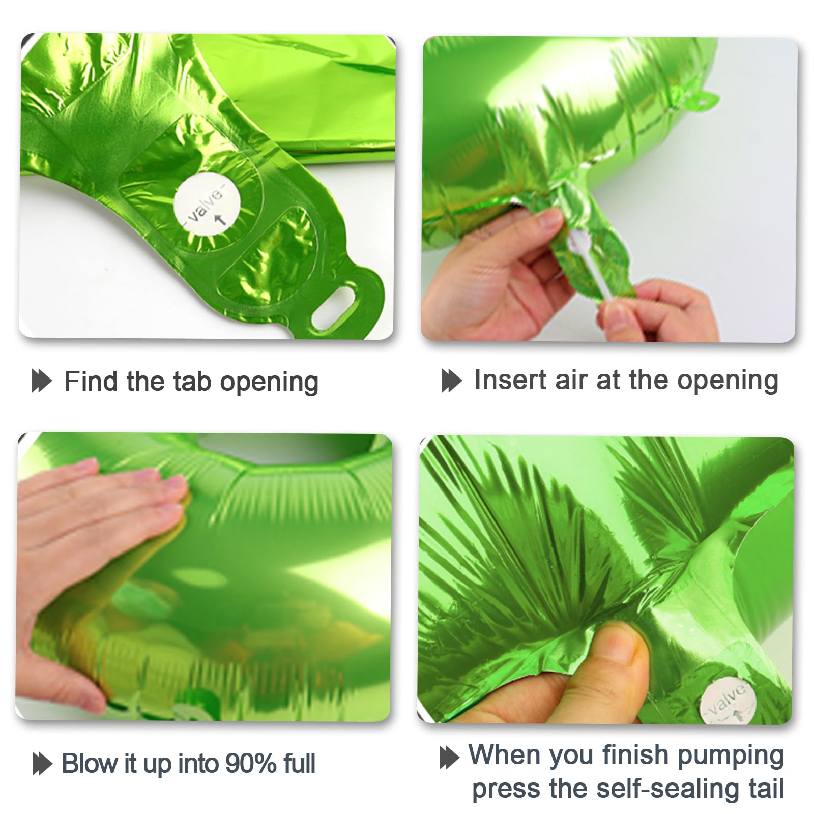 Kelfuoya 40-Inch Light Green Foil Number Balloons - Giant 14th & 24th Birthday Decor