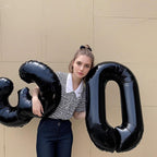 Kelfuoya 40-Inch Black Number 70 Digital Balloon | Jumbo Mylar Balloons for Birthday & Anniversary
