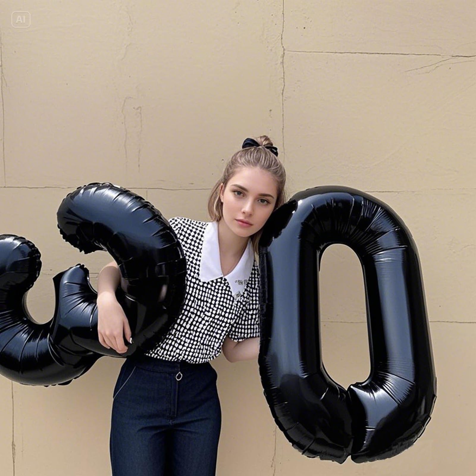 Kelfuoya 40-Inch Black Number 70 Digital Balloon | Jumbo Mylar Balloons for Birthday & Anniversary