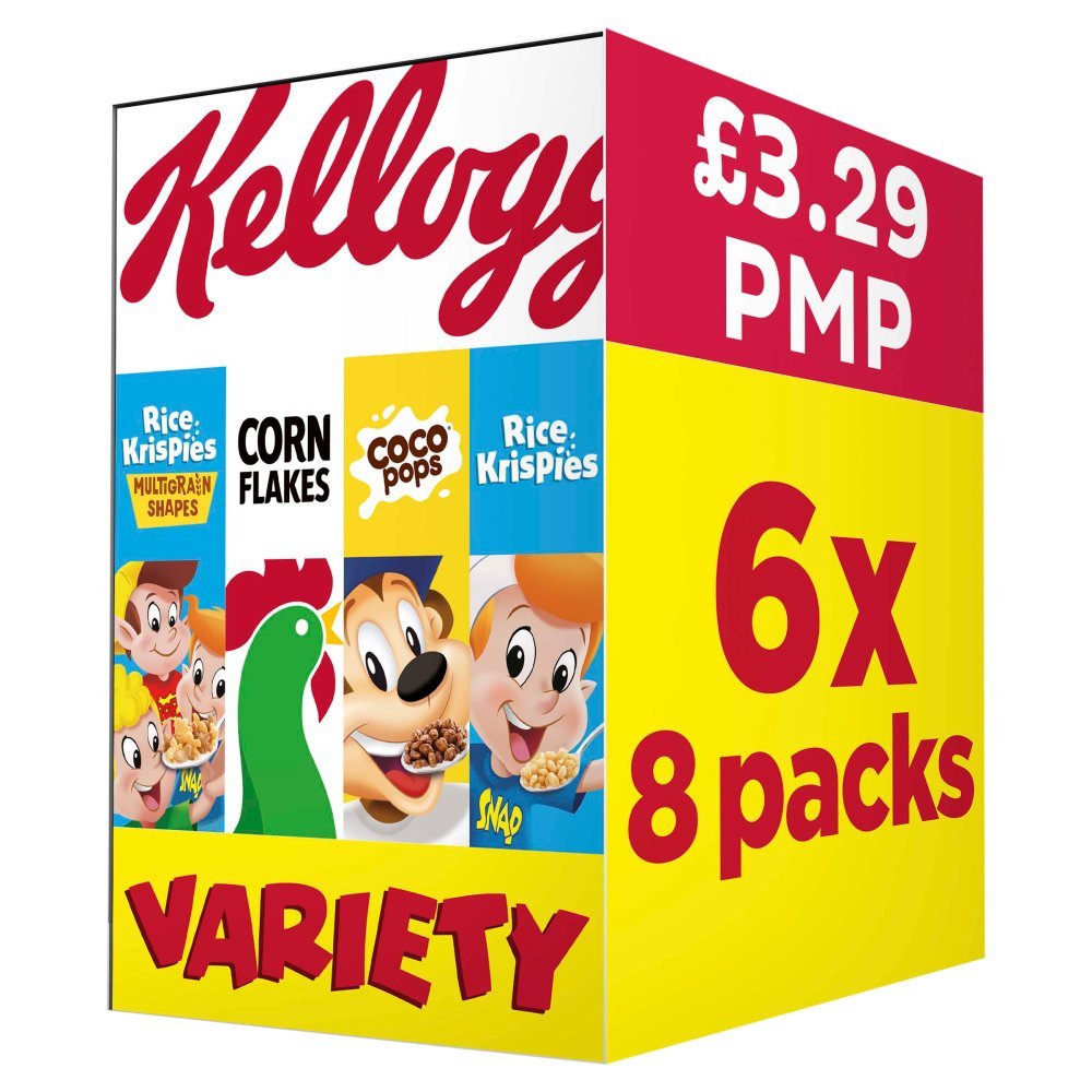 Kellogg's Variety Breakfast Cereal 8pk (Case of 6)