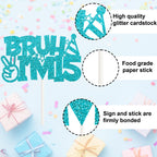 Keltora Blue Glitter Bruh I’m 15 Cake Topper – 15th Birthday Decoration