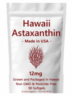 Keokea Organics Hawaii Astaxanthin 12 mg - 90 Softgels | Made in USA, Non-GMO & Pesticide Free