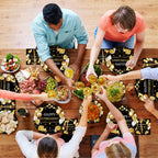 Kepeel 96 Pcs Retirement Party Plates & Napkins Set – Gold & Black Celebration Kit for 24