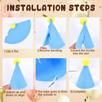 Kezzfpa 6 Pcs Colorful Mini Party Hats for Stuffed Animals – Felt Cone Hats for Pets & Plush Toys