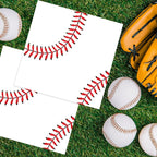 KFJBPB Baseball Napkins 50 Pcs | 13 x 13 in Disposable Napkins for Baseball Parties and Celebrations