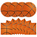 KFJBPB 40 Pcs Basketball Plates and Napkins Party Supplies – Serves 20