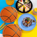 KFJBPB 40 Pcs Basketball Plates and Napkins Party Supplies – Serves 20