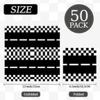 KFJBPB Race Car Napkins – 50 Count, 13x13 in Checkered Disposable Napkins for Kids Parties