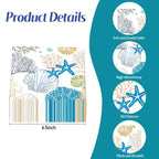 KFJBPB 50 Pcs Ocean Seashell Napkins – 13 x 13 Inches | Coastal Beach Disposable Napkins