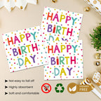 KFJBPB 40 Pcs Birthday Plates & Napkins Set – Disposable Tableware with Dots Design for 20 Guests