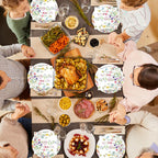 KFJBPB Wildflower Plates & Napkins Party Kit – 40 Pcs for 20 Guests