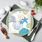 KFJBPB 50 Pcs Ocean Seashell Napkins – 13 x 13 Inches | Coastal Beach Disposable Napkins