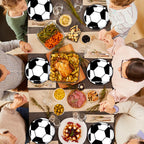 KFJBPB 40 Pcs Soccer Plates & Napkins Party Set – Disposable Tableware for Sports Theme Celebrations