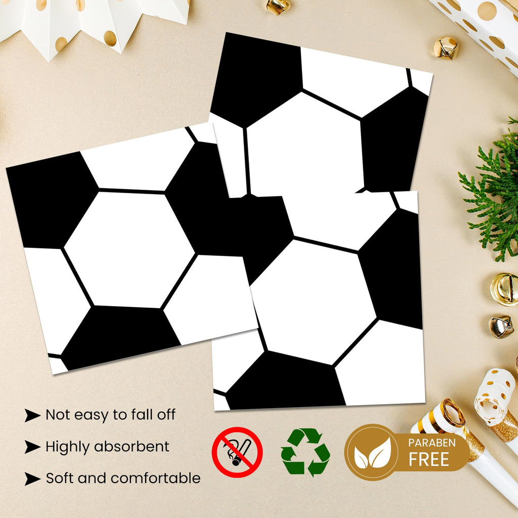 KFJBPB 40 Pcs Soccer Plates & Napkins Party Set – Disposable Tableware for Sports Theme Celebrations