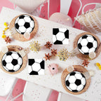 KFJBPB 40 Pcs Soccer Plates & Napkins Party Set – Disposable Tableware for Sports Theme Celebrations