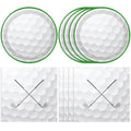 KHAIVI 40 PCS Golf Party Decorations – Disposable Plates & Napkins, Golf Ball Themed Party Supplies